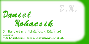 daniel mohacsik business card